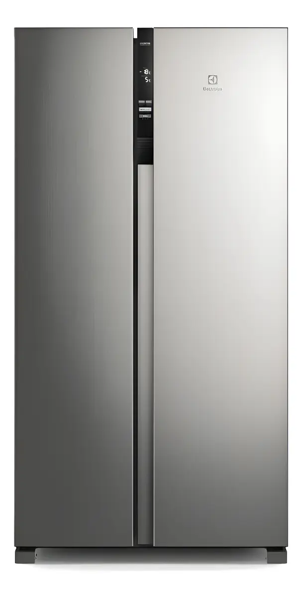 Geladeira Electrolux IS4S 435L na cor inox look side by side com máquina de gelo e display digital — foto 1