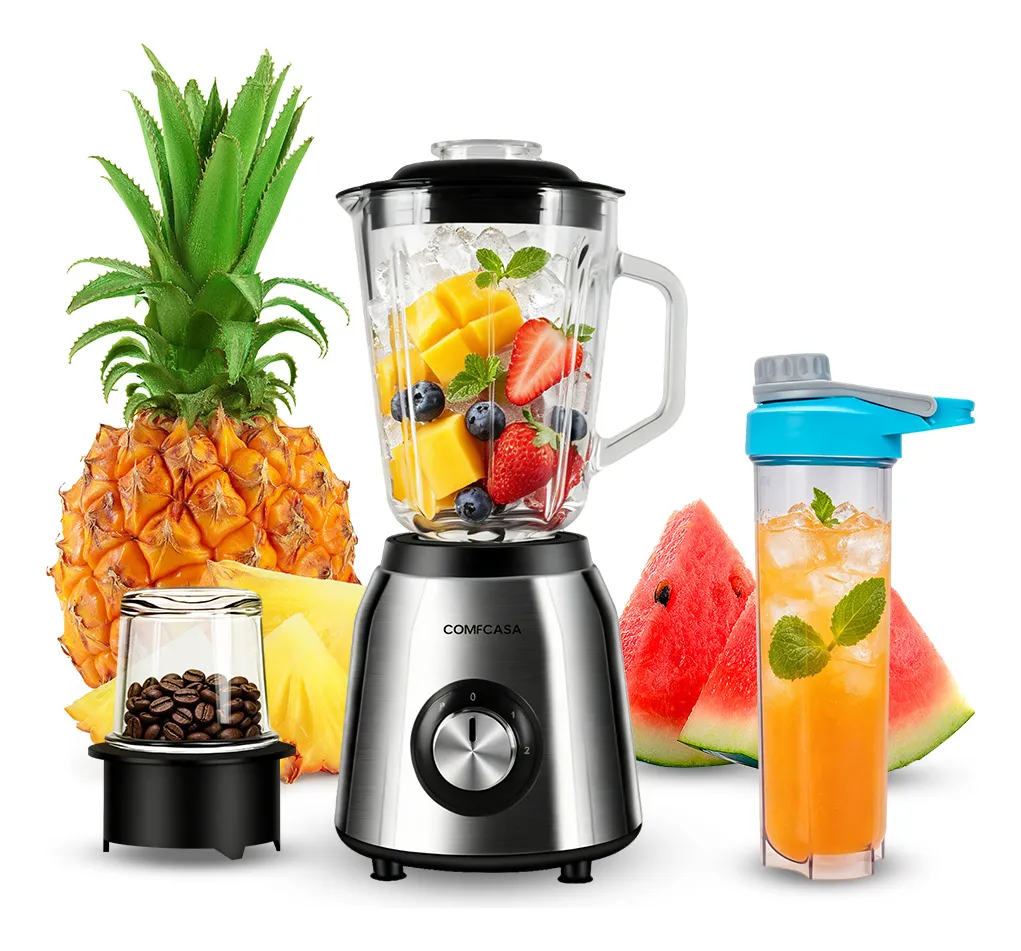 Liquidificador COMFCASA 3 em 1 com moedor de café 1200W 1.5L