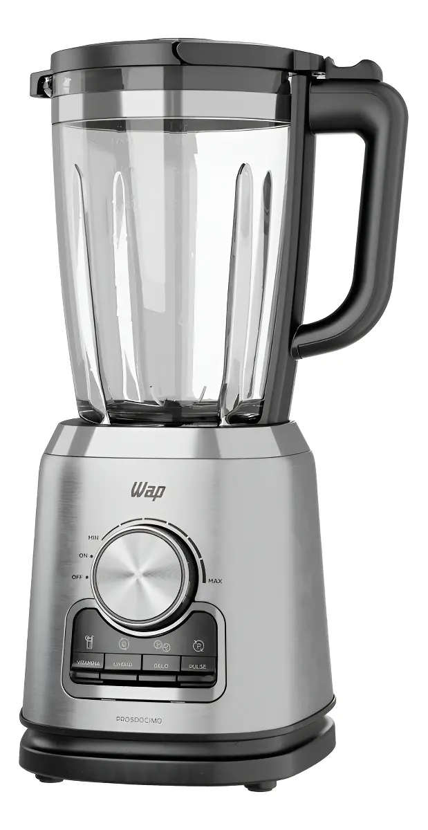 Liquidificador Wap WB2000 2L 900W com copo de vidro cinza